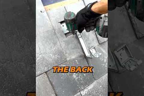 How to install Solar Panels on a Slate Roof PART 1. #shorts #slateroof #roofing #solarpanels