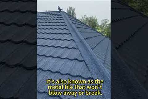 Fire resistant stone coated metal roofing! #metalroofing #roofinginnovation #roof